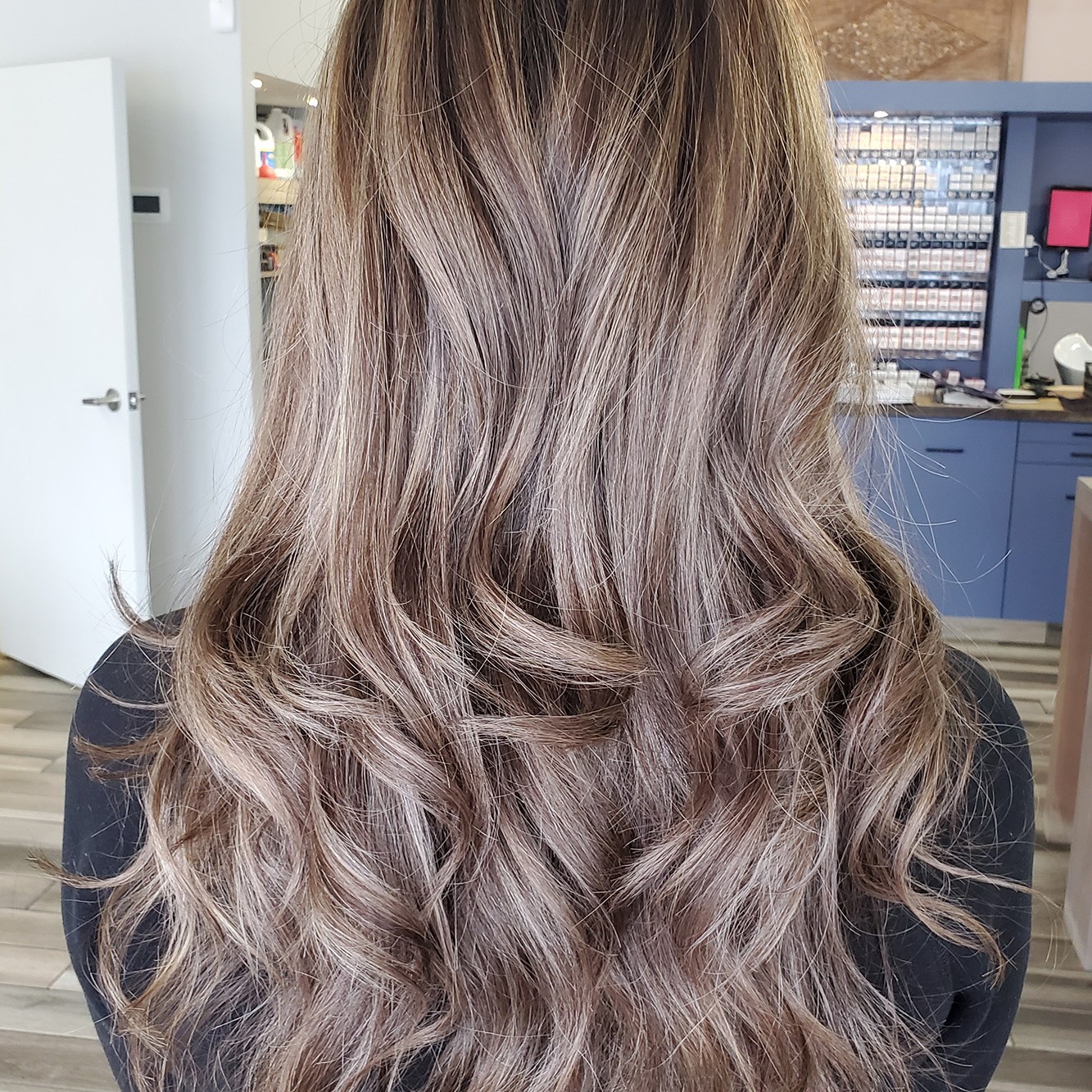 Full head Balayage with a cool tone